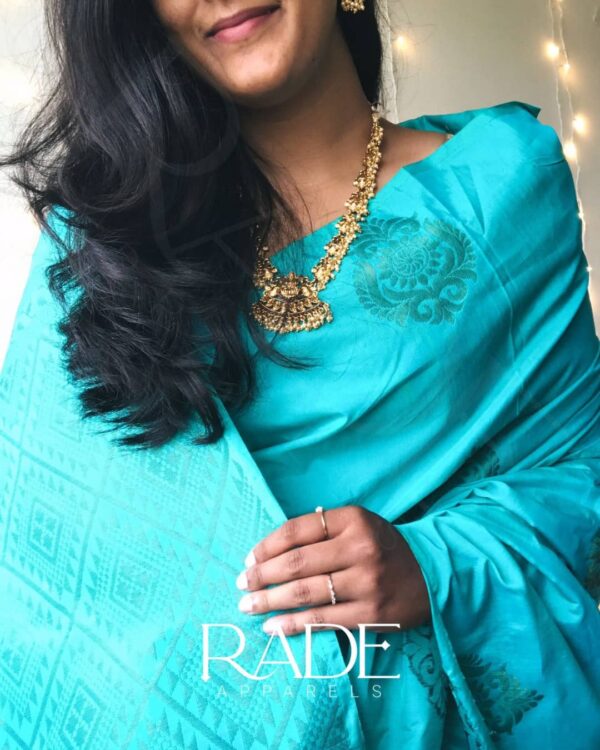 Light weight borderless semi silk saree
