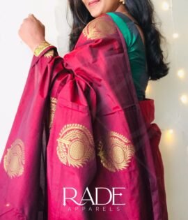 Light weight borderless semi silk saree