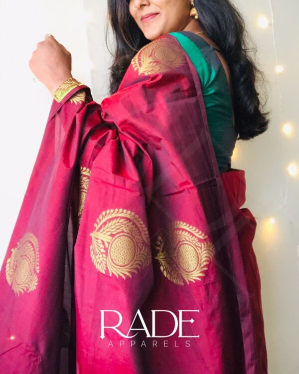 Light weight borderless semi silk saree