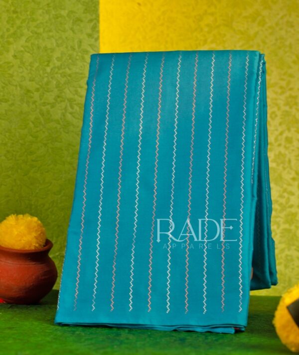 Resham Blue Art Silk Saree
