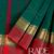 Premium soft cotton saree with Zari border – Green with Red