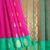 Checked design semi silk saree – Pink with Green