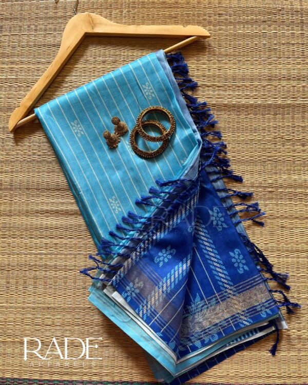 Light weight semi art silk saree - All Blue