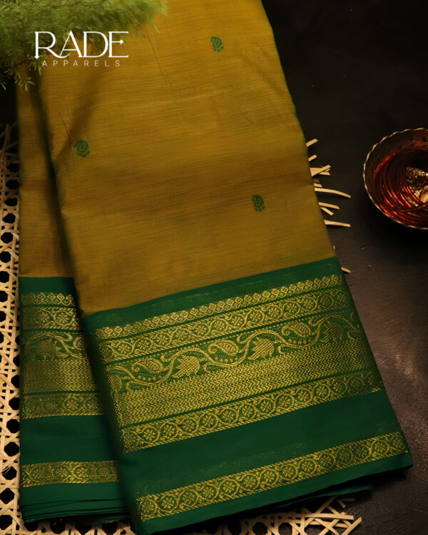 Chettinad Premium Cotton Saree - Antique Brozne
