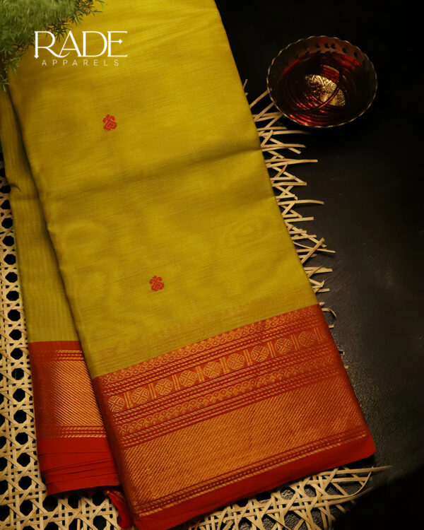 Chettinad Premium Cotton Saree - Lime Green